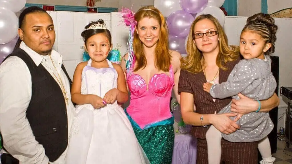 mermaid character at kids birthday party 1