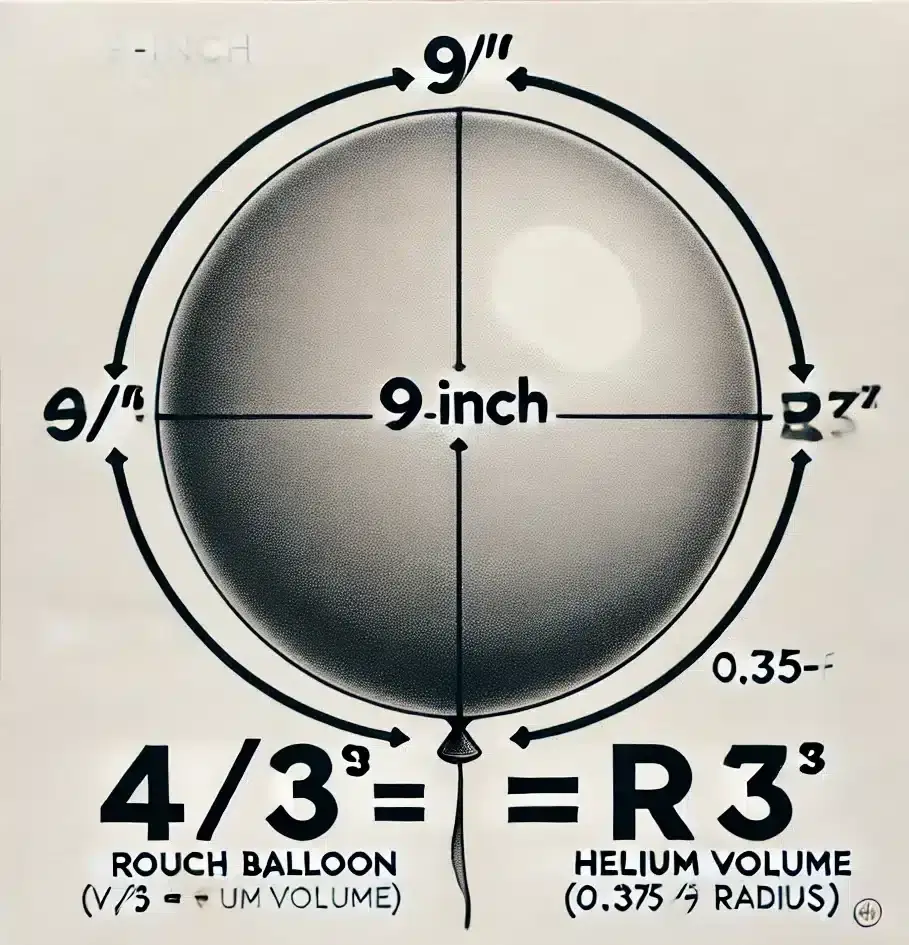 a diagram of a balloon with a balloon in the middle