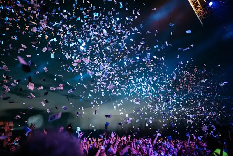 Professional event production with stage and lighting in NYC