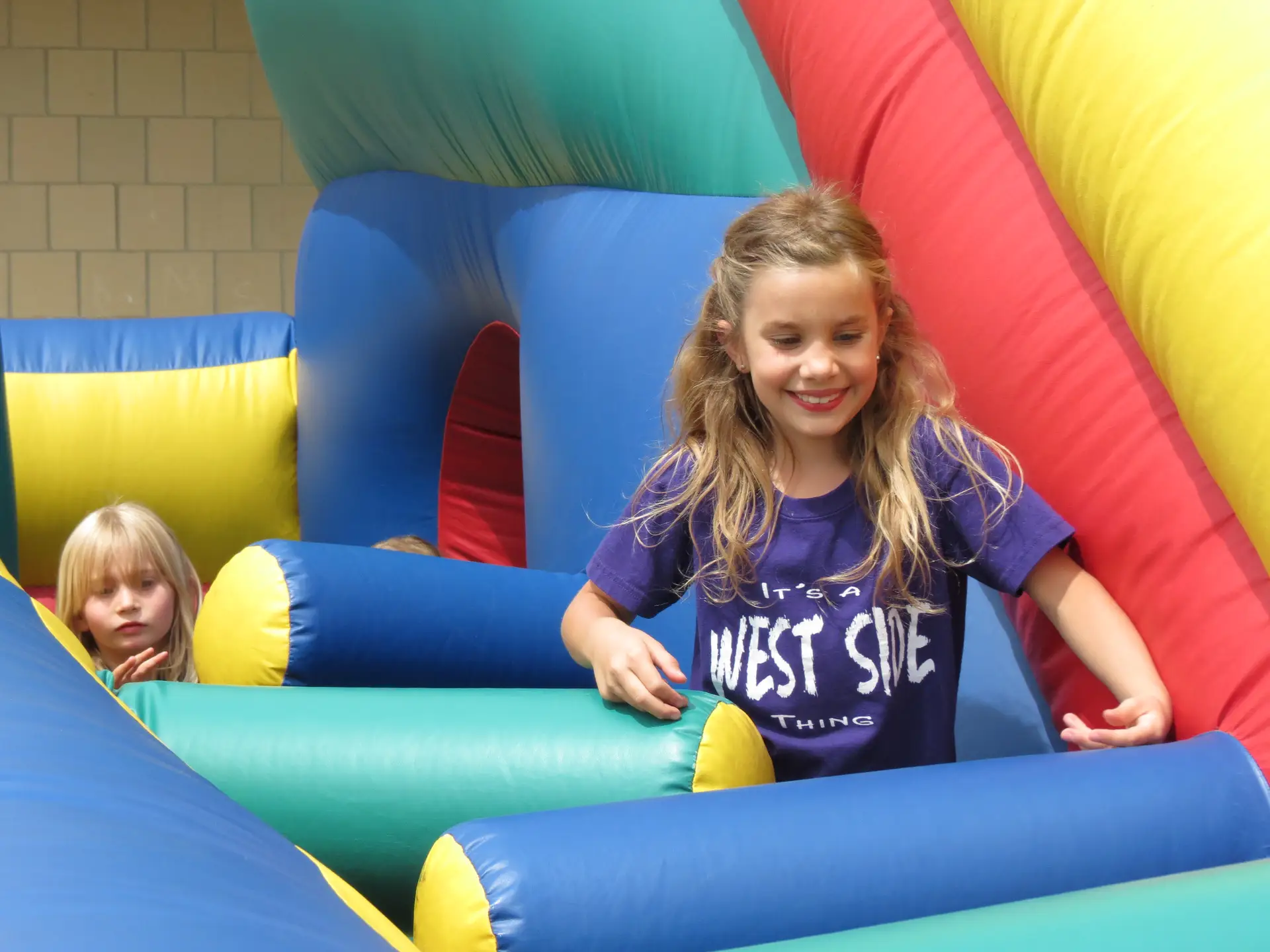 inflatable obstacle course at the party 2