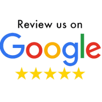 a logo with text and stars