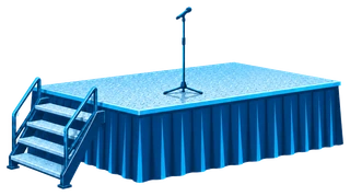 portable stage steps mic icon